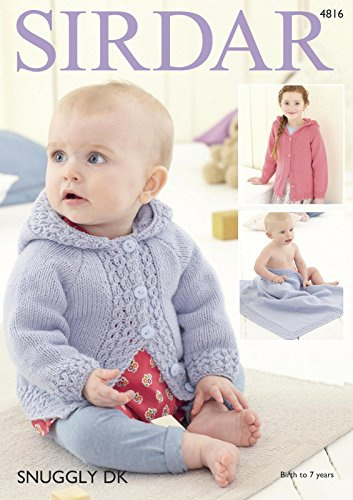 Sirdar 4816 Knitting Pattern Baby Girl's Hooded Jacket and Blanket in Sirdar Snuggly DK