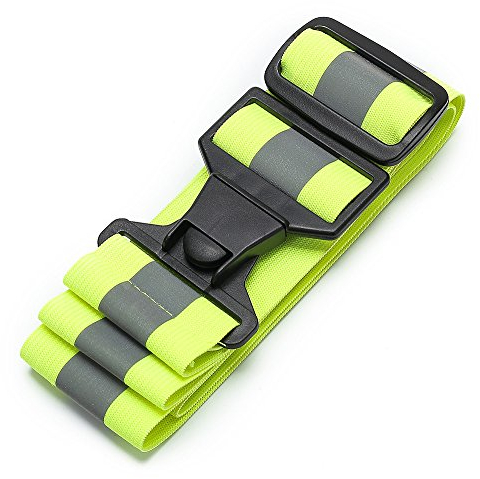 AYKRM 5 Farben Mehrere Reflektor Gürtel Reflektorgurt Reflektierender Sicherheitsgürtel Hohe Sichtbarkeit Reflektoren Gurt Reflektorband Reflexgurt Laufen Jogge (gelb, S-XXL)