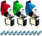 Gebildet 3pcs Interrupteur à Bascule DC12V-24V 20A,avec Capuchon Étanche+LED(Rouge,Vert,Bleue),SPST Métal Interrupteur à Levier,On/Off 2 Positions 3 Broches,Utilisé pour la Voiture Auto Camion Bateau