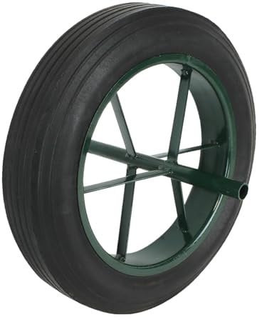 Linxor - Roue Pleine pour brouette -Ø 38.5 x 6.5 cm - Axe 20 mm