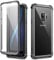 Dexnor Coque pour Samsung Galaxy S9, Housse Pare-Chocs en Silicone Antichoc Boîtier Transparent Étui de Protection Intégrale à 360 Degrés avec Protecteur D'écran Intégré - Noir