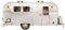 38cm Retro Camper Caravan Wall Mounted Tin Model | Vintage Metal American Airstream Trailer Hanging Decoration | Home Office Wall Art