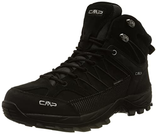 CMP Rigel Mid Trekking Shoes Wp, Scarpe da trekking Uomo, Nero-Nero, 41 EU