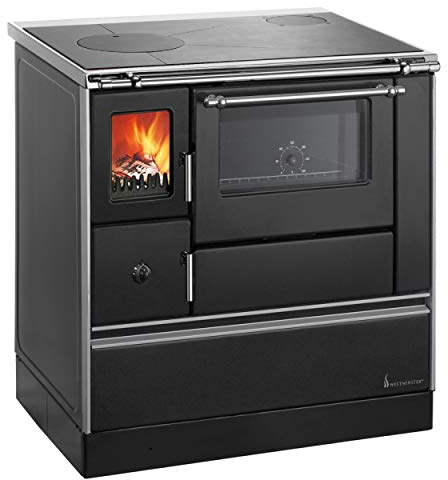 Westminster (by Wamsler) G001768085 Wamsler K 176 F/A 90 Küchenofen Stahl Schwarz, Stahlkochfläche, Backfach rechts/A