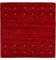 carpetfine Wollteppich Gabbeh Uni Quadratisch Rot 60x60 cm | Moderner Teppich für Wohn- und Schlafzimmer