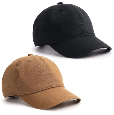FURTALK Toddler Baseball Hat Kids Boys Girls Adjustable Washed Cotton Baseball Cap with Ponytail