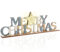 com-four® LED Deko Aufsteller aus Holz - beleuchteter Schriftzug auf Holzsockel - Deko-Schriftzug zum Hinstellen für Weihnachten - Stimmungslicht mit Timer (blau + Stern)