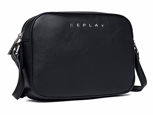 Replay Damen Umhängetasche aus Kunstleder, Black 098 (Schwarz), Onesize