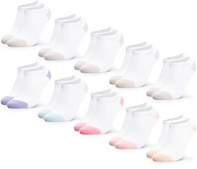Occulto Damen Sneaker Socken 10er Pack (Modell: Maja) Grau Pastell 35-38