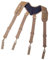 Ceinture à outils Jarretelles élastiques réglables pour travaux lourds Sangles de type X Ceintures à outils robustes Bretelles de travail rembourrées Flexible réglable (Kaki)