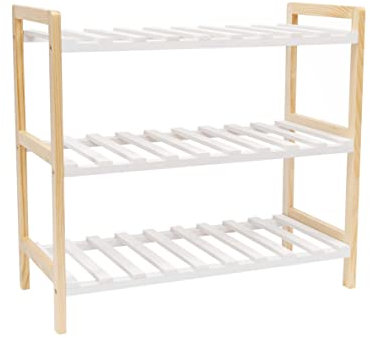 thesecrethome.es Estantería Zapatero de Madera - Estantería Multiusos con Baldas - Organizador para Entrada, Pasillo, Baño - Alto. 50 cm x Largo. 55 cm x Profundo. 25 cm