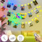 kolpop Fotowand für Zimmer Deko, Lichterkette mit Klammern für Fotos 5M 50LED Foto Lichterkette Batterie Fotoclips Lichterkette für Wohnzimmer, Weihnachten, Hochzeiten, Party Warmweiß Mehrfarbig
