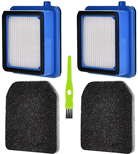 2 Stück Filter Zubehör für AEG QX6 QX7 QX8-2 ASKW1 Akku-Staubsauger,Ersatzfilter für AEG ASKW1 Filter mit 2 Vormotorfilter,2 Hygienefilter Waschbar,1 Reinigungsbürste