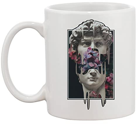 Athen Statue Vaporwave Flora Weiße Tasse Kaffee Tee Männer Frauen Keramik Coffee Tea Mug Cup