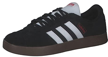 adidas Women's Vl Court 2.0 Fitness Shoes, Core Black Ftwr White Better Scarlet, 4 UK