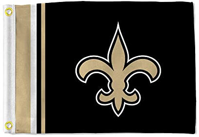 Rico Industries NFL New Orleans Saints Stripes Flagge, 30,5 x 43,2 cm, doppelseitig, ideal für Boot, Golfwagen, Zuhause usw.