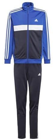 adidas Unisex Kinder Essentials 3-Stripes Tiberio Track Suit, Semi Lucid Blue/White/Legend Ink/White, 11-12 Years