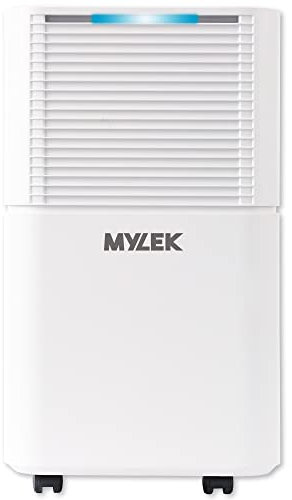 MYLEK Dehumidifier Extracts 12L Day With Digital Display, Smart Humidity Sensor, Continuous Drainage Option for Drying Clothes & Ideal for Damp Rooms and Mould