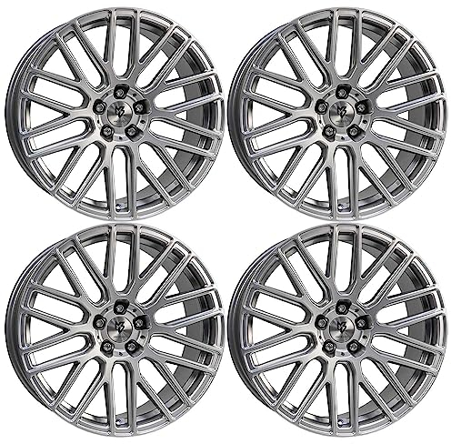4x MB Design Felgen KV4 7.5Jx18 ET42 5x112 Silber kompatibel mit VW Beetle Caddy E-Golf EOS Golf ID.3 Jetta Passat Scirocco R Scir