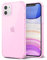 Svanove for iPhone 11 Case Clear, Transparent Jelly Protective Silicone Phone Case with Design for Women Girly Cute Simple, Thin Slim Fit Soft Flexible TPU Shockproof Bumper, Clear Pink