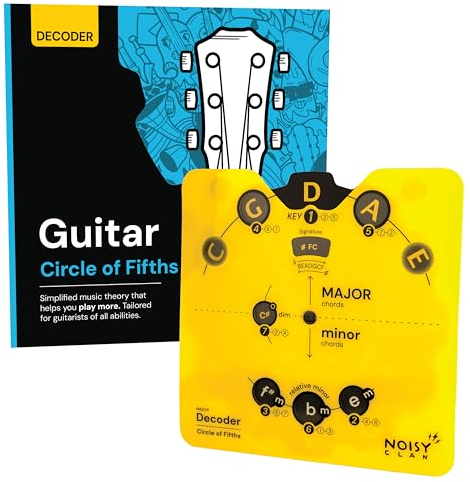 Guitar Circle of Fifths Wheel & Theory Book – Back to School Music Learning Tool – Music Theory Made Easy for All Levels – Learn Chords, Keys & Progressions – Write More, Play More, Master Music