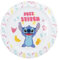 Piatto Piano Originale Disney Stitch in plastica alimentare per bambini adatta al microonde, riutilizzabile e facile da pulire
