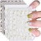 Nagelsticker Selbstklebend, 7 Blatt 5D Nail Art Sticker, Blumen Nagelaufkleber, Nagel Stickers, 5D Stereoskopisch Nagelsticker, DIY Nagel Dekoration