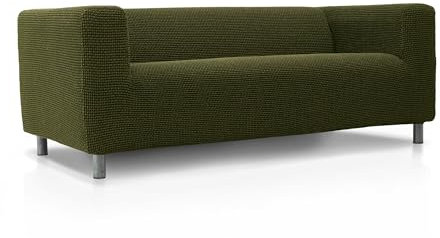 FAVERTI Sofabezug kompatibel mit dem Sofa KLIPPAN 2-Sitzer von IKEA | Modell Novelle | Rasen | Qualitätsschutz aus Jacquard-Stoff und Baumwollgefühl