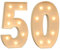 4FT Marquee Light Up LED Large Lighted Numbers Pre-Cut Frame Mosaic for 18th 80th Birthday Anniversary Wedding Party DIY Decoration (Color: Number 50)