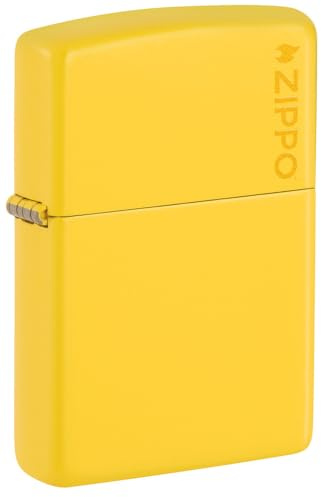 Zippo Benzin-Feuerzeug Sunflower gelb mit Zippo Logo 60007102, unbefüllt