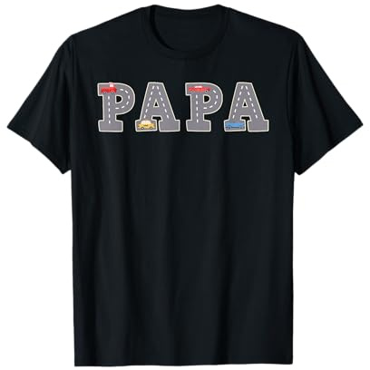 Coole Spielmatte Autorennbahn auf der Rückseite PAPA Kleinkind (zwei Seiten) T-Shirt