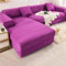 Bishilin Couchbezug Stretch 2 Sitzer, Sofabezug Ecksofa mit Armlehne 145-185CM Modern Einfarbig Couch Überwurf Sofaüberwurf Flieder