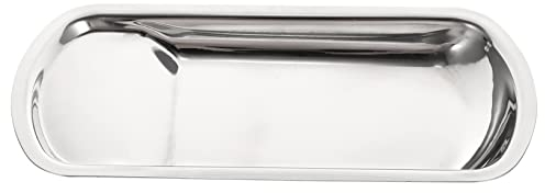 COLLBATH Stainless Steel Soup Ladle Tray Multifunction Buffet Plate Tableware Storage Tray Clip Holder Square Serving Spoon Rest for Catering Use