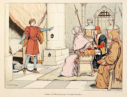 PTLYE Klassische Malerei Leinwand Wandbild Leinwand Poster Abbildung Aus Dem Buch Joan of Arc Von Paul De Semant Moderne Leinwand Bilde für Bürodekoration 60x90cm