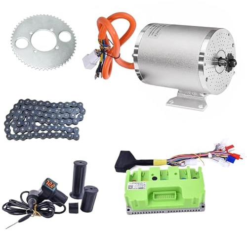48V 2000W Brushless DC Motor Kit Max 5400RPM with 45A Fardriver Controller | Temperature Sensing, 6.9N.M Go Kart Electric Motor, Electric DirtBike Motor, for Scooter Motorcycle Razor Upgrade Kit