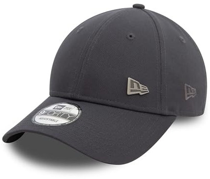 New Era Cap Pin Sommer verstellbar Kappe gebogener Schirm schlicht grau - One-Size