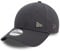 New Era Cap Pin Sommer verstellbar Kappe gebogener Schirm schlicht grau - One-Size