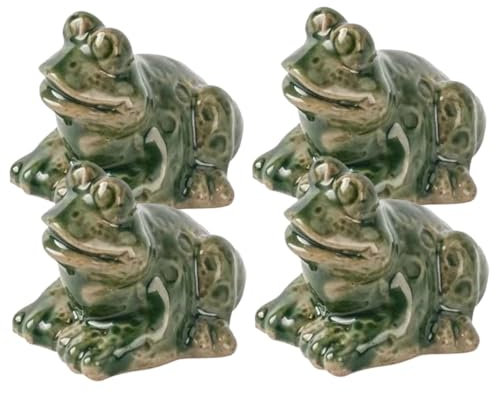 4 Stück Toilettenverschlusskappe badezimmer zubehör Aufsteckbare Toilettendeckel in Froschform Frosch-Toilettenriegelabdeckungen aufsteckbare Bolzenkappen Harz Green HOMSFOU