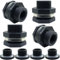 YSIL NPT 1/2 PVC Bulkhead Fitting 4Pcs,Water Tank Connector Pipe Fitting OD 1-1/2(38mm) with Plugs for Water Tanks,Rain Barrels, Aquariums,Pools