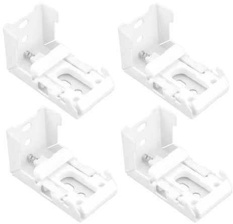 OTOTEC 4 staffe a molla per tende a pacchetto 45 x 28 x 25 mm per persiane da 21 mm, staffe di fissaggio bianche