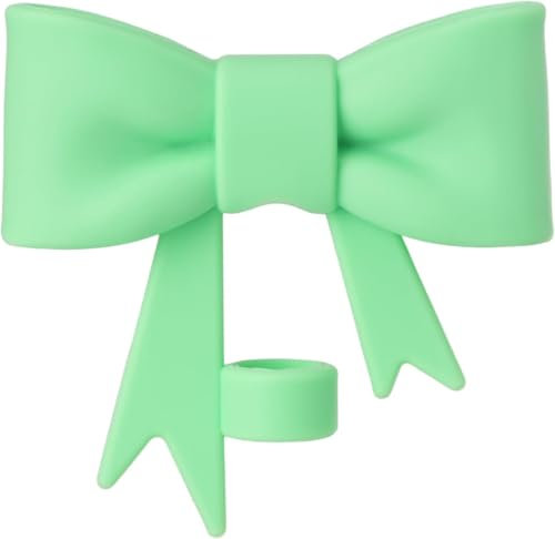 Green Bow Straw Cover for Stanley 40&30 Oz Cup, 10mm Silicone Cute Straw Covers Cap for Stanley Cup Accessories, Straw Topper for Tumblers, Straw Cap Stopper for Reusable Straws Tip Lids