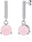 Philip Jones Sterling Silver Rose Quartz Gemstone Drop Earrings