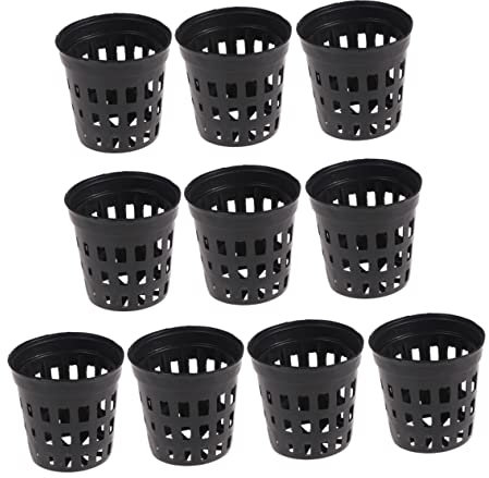 POPETPOP 10st Topf Kultivieren Tank Becken Gras Haustier Korb Käfig Teich Wasser- Aquarium Anlage Pflanztopf Für Wasserpflanzen Black