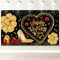 PartyYaa Geburtstag Banner, Happy Birthday Banner Deko, Extra Großes Geburtstag Party Fotoautomaten Hintergrund Dekoration Schild Poster für Männer und Frauen (Schwarz Gold & Rosa)