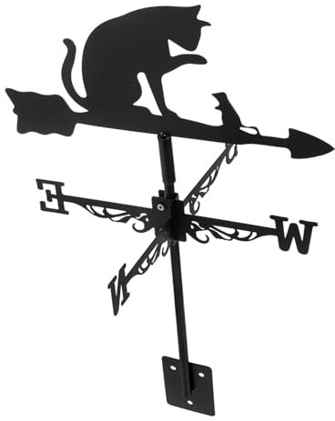 Garneck Wetterfahne Mit Katzenmotiv Aus Edelstahl – Windanzeiger Für Die Gartendekoration