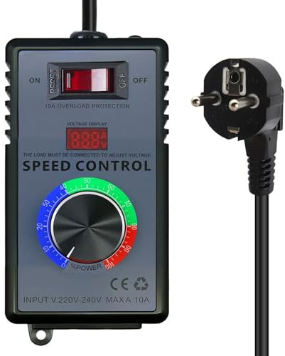 4000W Regulateur de Tension AYWHP AC230V 10A Variateur de Vitesse,Moteur Contrôleur de Vitesse du Ventilateur pour Moteur Contrôleur de Vitesse du Ventilateur Meuleuse d'angle Souffleur Perceuse Manue