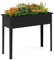 COSTWAY Jardinière Surélevé en Métal avec Trou de Drainage, Lit de Jardin avec Pieds, Grand Bac de Culture pour Plantes Fleurs Végétaux, pour Patio Terrasse Jardin (100 x 40 x 80 cm)