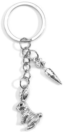 Porte-Clés Animal Avec Pendentif Mignon Lapin Et Carotte En Métal, Adapté Pour Maman, Sœur, Cadeau D'anniversaire Pour Femme