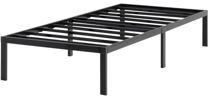 i-flair Sappho Metallbett 90x200 cm – Schwarzes Doppelbettgestell aus robustem Metall, 36 cm hoch, mit praktischem Stauraum, einfache Montage, platzsparendes Design