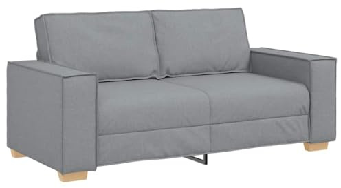 vidaXL 2-Sitzer Sofa Hellgrau 140 cm Stoff